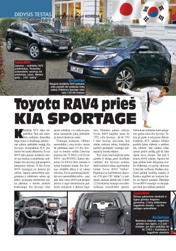 Toyota RAV4 prieš KIA SPORTAGE - Autobild.lt