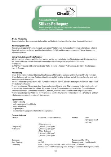 Silikat-Reibeputz - Louis Gnatz GmbH