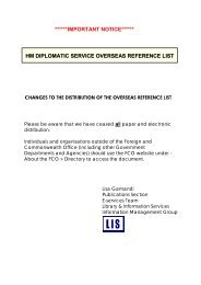 hm diplomatic service overseas reference list - collections