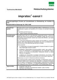 Holzschutzsysteme impratecÃ¢-sanol I - Louis Gnatz GmbH