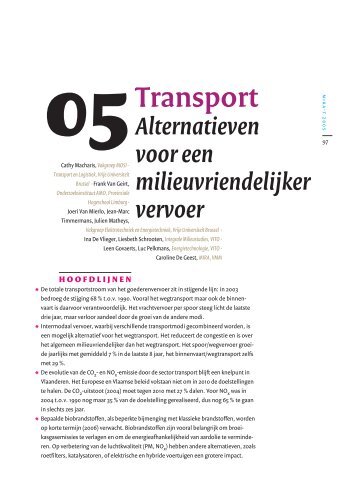 Transport - Alternatieven voor milieuvriendelijker vervoer