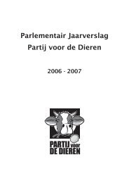 Jaarverslag 2006-2007 van de Partij voor de - Partij voor de Dieren