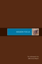 MISSION FOCUS - Indianapolis Zoo