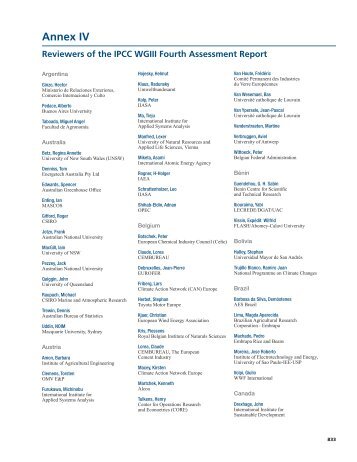 Annex IV:Reviewers of the report - ipcc-wg3