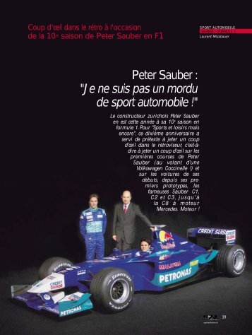Peter Sauber - Magazine Sports et Loisirs