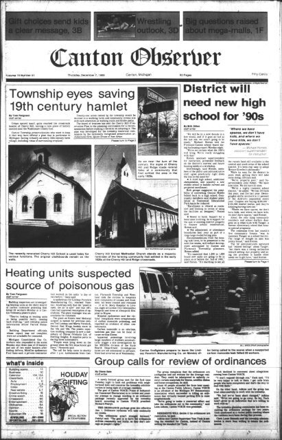 Township eyes saving 19th century hamlet need new high