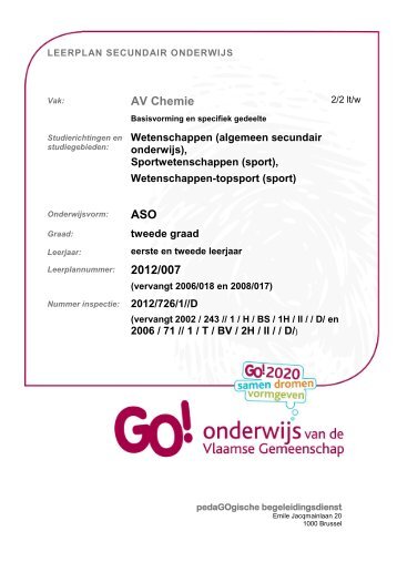 2012/007 - GO! onderwijs van de Vlaamse Gemeenschap