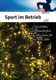 Sport im Betrieb - Landesbetriebssportverband Bremen eV