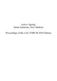 Active Ageing: Smart Solutions, New Markets Proceedings of the AAL ...