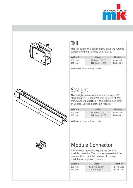 Catalog mk INOX Stainless Steel Conveyors - mk Technology Group