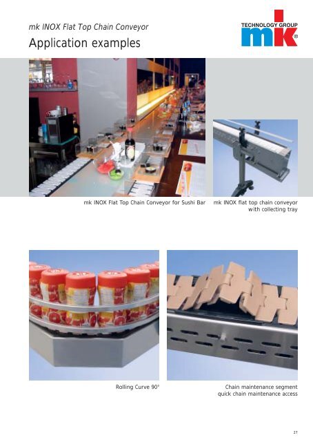 Catalog mk INOX Stainless Steel Conveyors - mk Technology Group