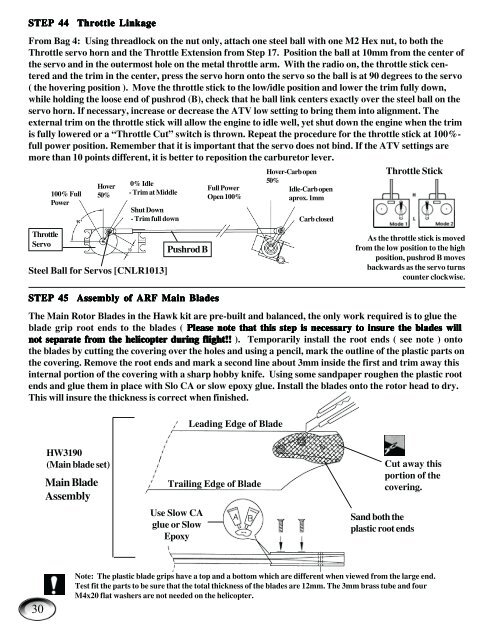 Hawk Sport Construction Manual