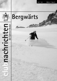 Bergwärts - SAC Sektion Bodan