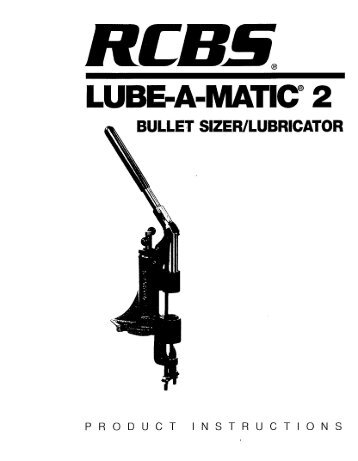 Lube-A-Matic 2 Instructions - RCBS