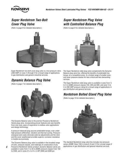 Nordstrom Steel Plug Valves Brochure