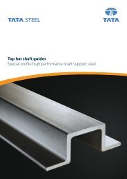 Top hat shaft guides - Tata Steel in the Lifting and Excavating sector