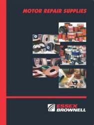 Motor Repair Supplies Catalog - Essex Brownell