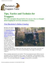Trapping Tips and Tales by Buckshot - ZetaTalk