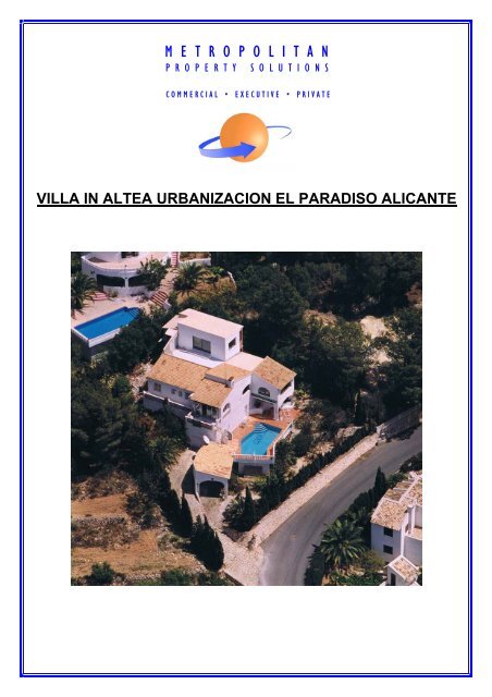 villa in altea urbanizacion el paradiso alicante - Metrelo.com