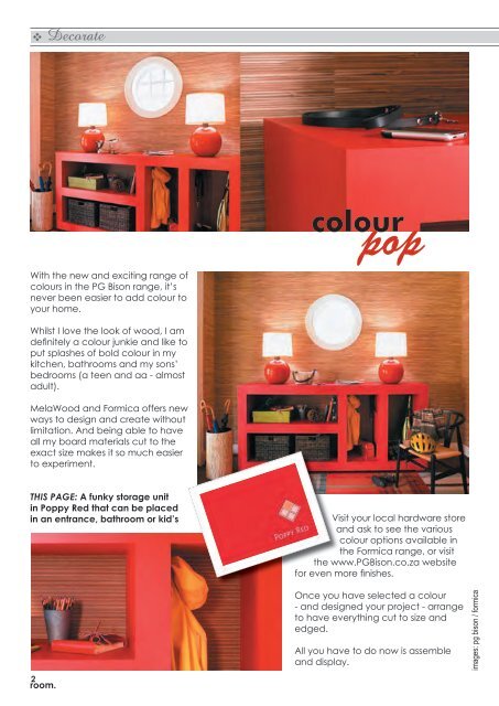 MelaWood colour pops - Home-Dzine