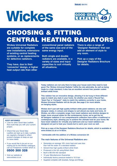 Radiator Btu Output Chart