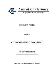 11 October 2012 - Canterbury City Council