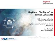 Raytheon Six-Sigma - Association for Manufacturing Excellence