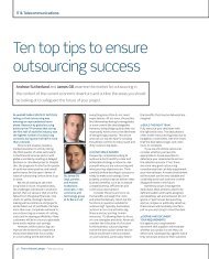 Ten top tips to ensure outsourcing success - SJ Berwin