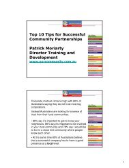 Top 10 Tips for Successful Community Partnerships Patrick Moriarty ...