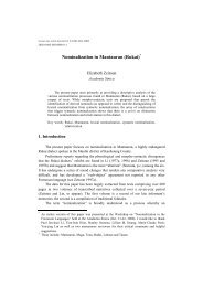 Nominalization in Mantauran (Rukai)* - 中央研究院語言學研究所 ...