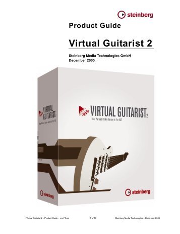 Product Guide Virtual Guitarist 2 - Midisoft