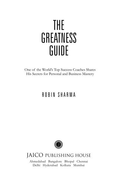 Greatness Guide text pages.indd - Robin Sharma