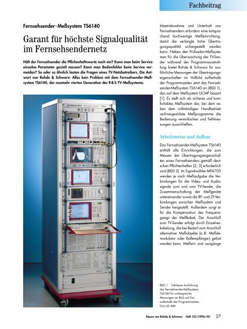 Download article as PDF (0.3 MB) - Roschi Rohde & Schwarz