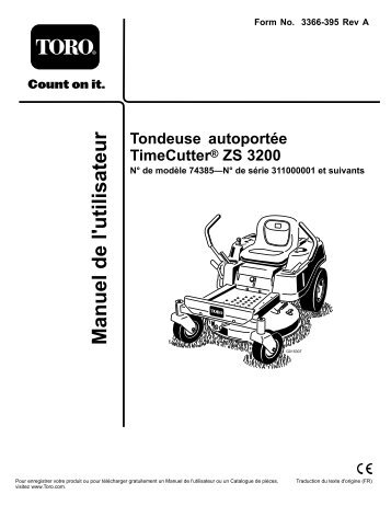 Tondeuse autoportée TimeCutter® ZS 3200 - Ets Voisin