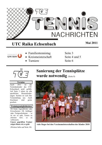 Mai 2011 - UTC Echsenbach - Marktgemeinde Echsenbach