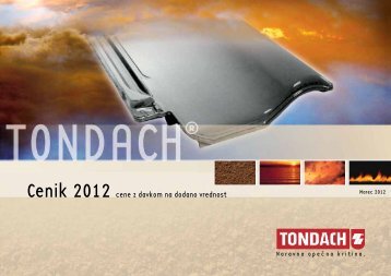 Cenik 2012 cene z davkom na dodano vrednost - Tondach