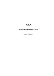 KiKA Programmwoche 4 / 2013