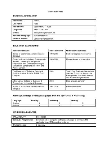 Curriculum Vitae