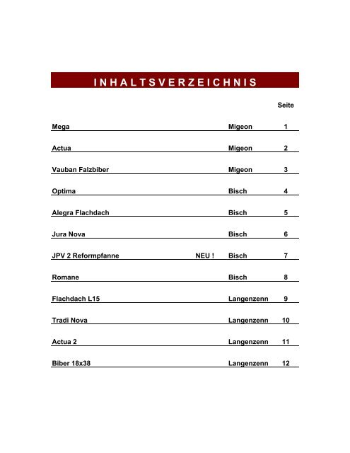 Preisliste 2007 Österreich