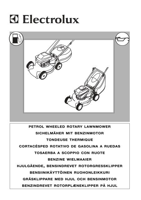 petrol wheeled rotary lawnmower sichelmäher ... - Electrolux-ui.com