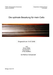 Die optimale Besaitung für mein Cello - schulfachmusik.ch