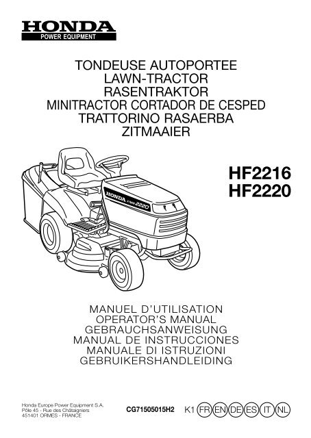 HF2216 HF2220 - Honda