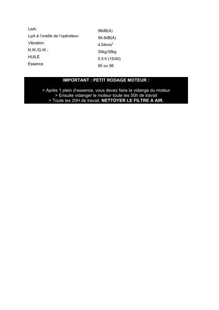 GUIDE DE L'UTILISATEUR TONDEUSE TDTAC53HP6T-CM