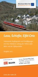 Lava, Schiefer, Eifel-Orte - Rheinland-Pfalz-Takt