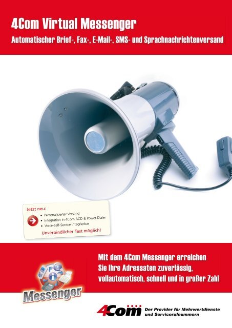 ASP-Dienstleistung Virtual Messenger - 4Com