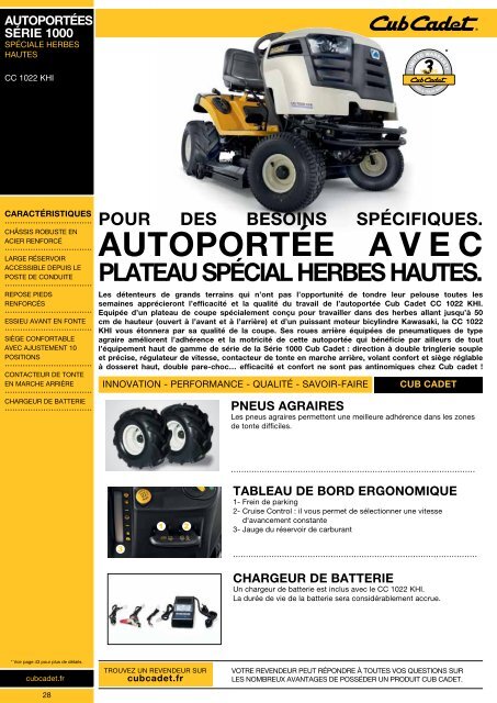 Gamme 2012 - Cub Cadet