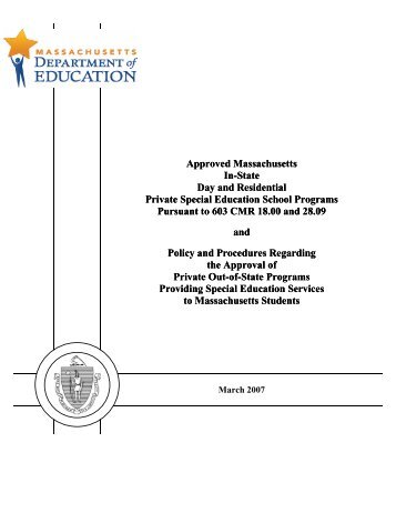 Private School Directory - Massachusetts Department of Education