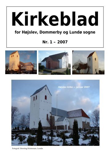 Kirkeblad for Højslev, Dommerby og Lundø sogne Nr. 1 - HDL Kirker