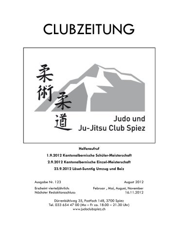 Trainingsweekend 2012 - Judo und Ju-Jitsu Club Spiez