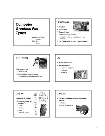 Computer Graphics File Types - Wilson Hurst